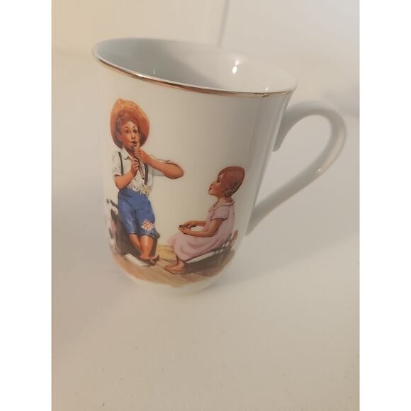 Vintage 1980's Norman Rockwell Museum Collector Coffee Mugs Tea Cup - Picture 2 of 8
